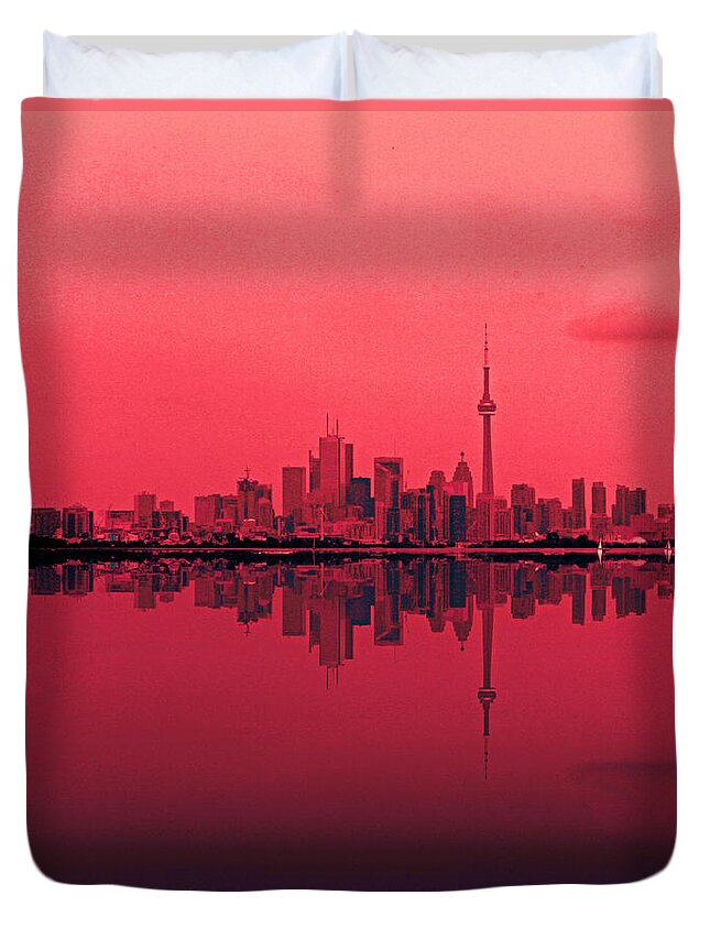 Toronto Duvet Cover featuring the photograph Toronto with a twist by John Stuart Webbstock