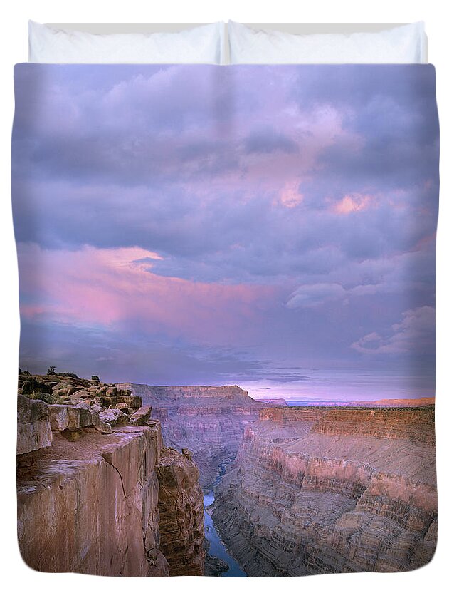 Feb0514 Duvet Cover featuring the photograph Toroweap Overlook Grand Canyon Nparizona by Tim Fitzharris