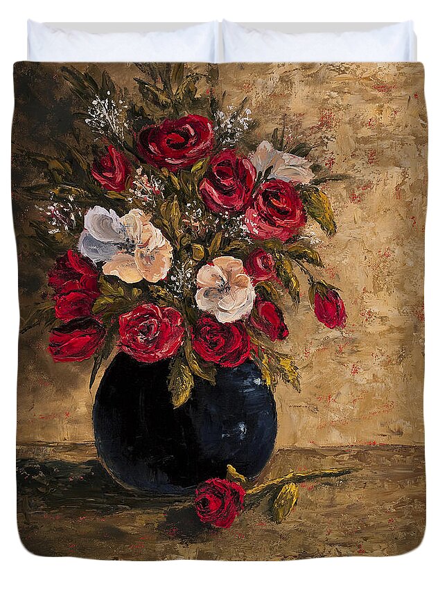 Still Life Duvet Cover featuring the painting Touch Of Elegance by Darice Machel McGuire