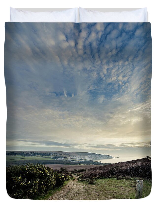Tranquility Duvet Cover featuring the photograph Towards The Needles by S0ulsurfing - Jason Swain