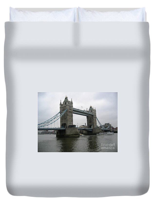 Tower Of London Duvet Cover featuring the photograph Tower Bridge by Denise Railey