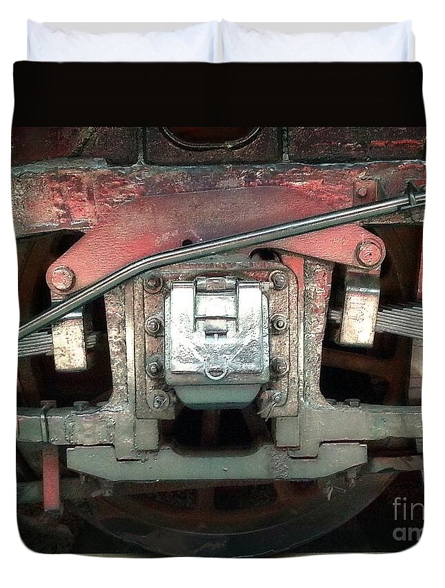 Train Art Duvet Cover featuring the photograph Train Wheel 3 by Joseph J Stevens