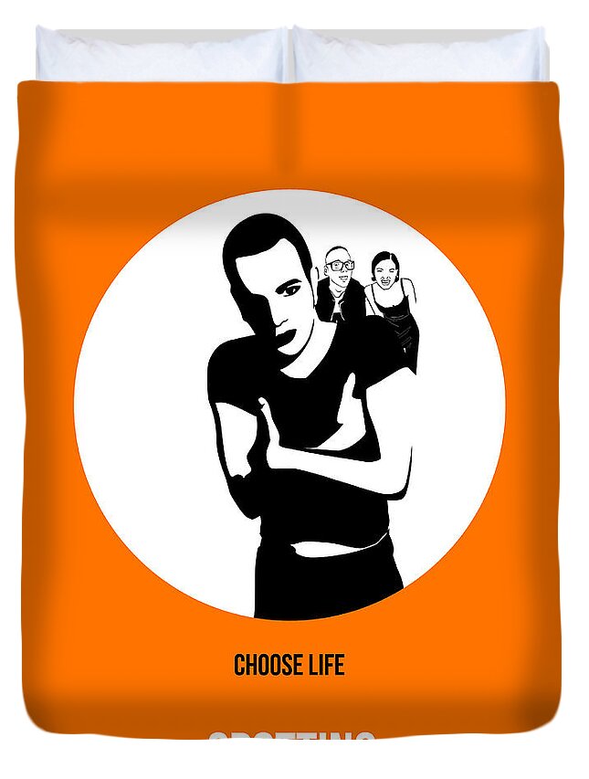 Trainspotting Duvet Cover featuring the painting Trainspotting Poster 2 by Naxart Studio