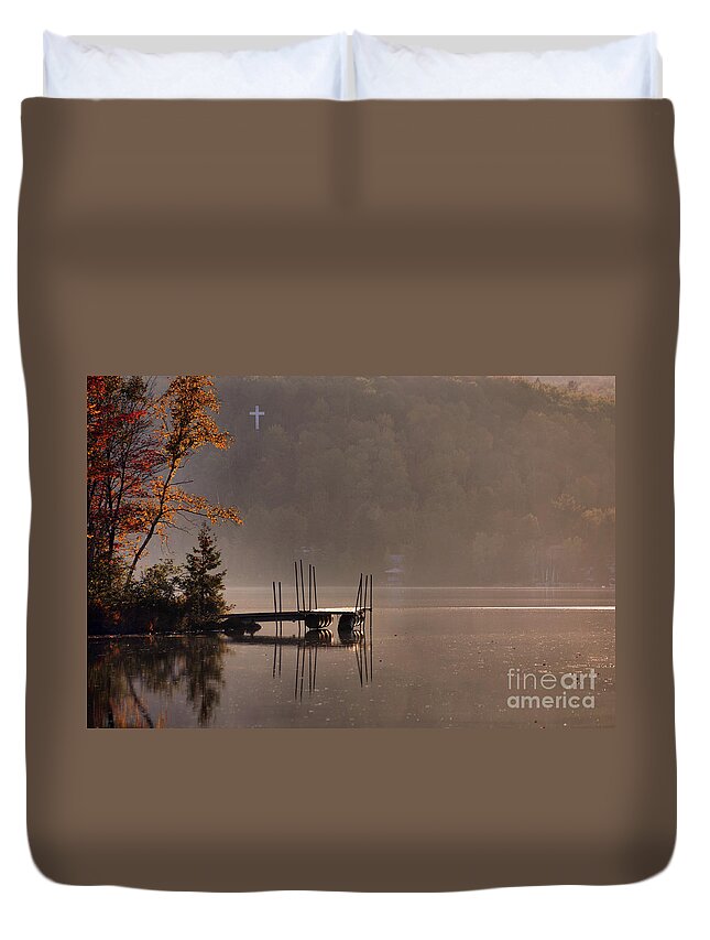 Lake Duvet Cover featuring the photograph Tranquil Evening by Aimelle Ml