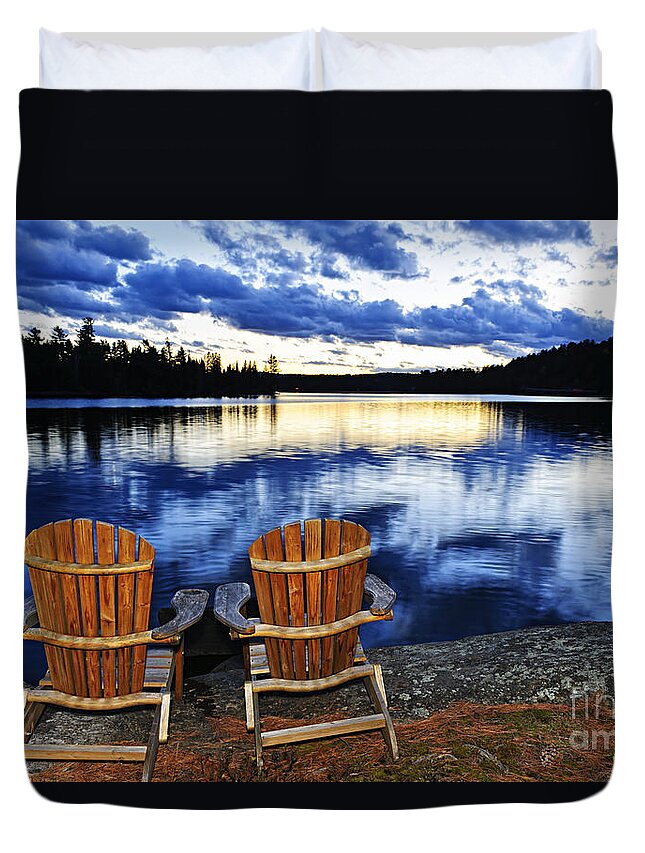 Lake Duvet Cover featuring the photograph Tranquility by Elena Elisseeva
