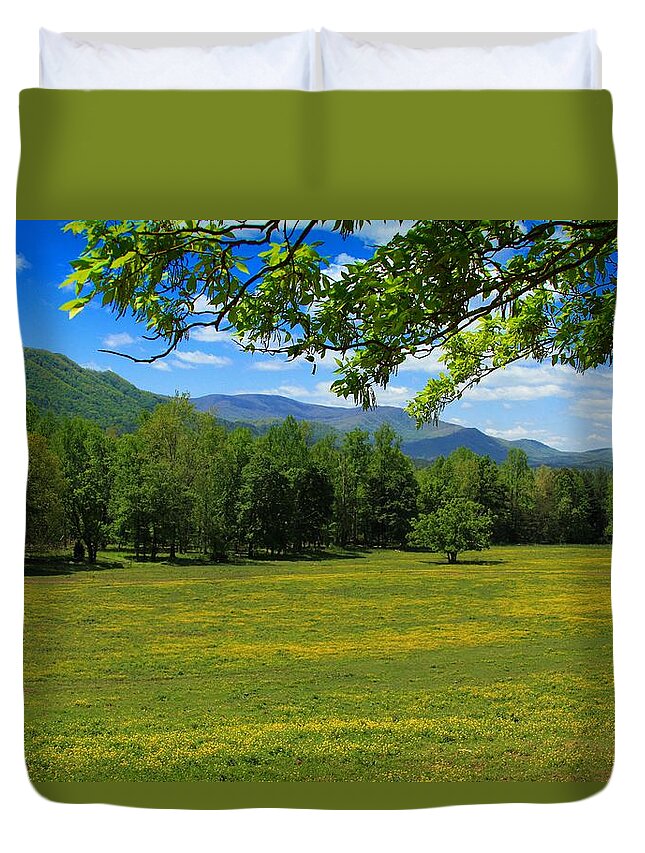 Mountains Duvet Cover featuring the photograph Tranquility by Geraldine DeBoer