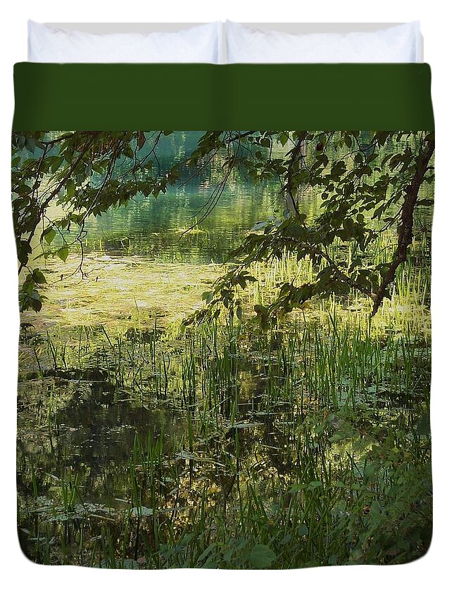 Water Duvet Cover featuring the photograph Tranquility by Mary Wolf
