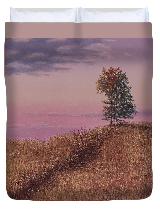 Tree Duvet Cover featuring the painting Transitions by Peter Rashford
