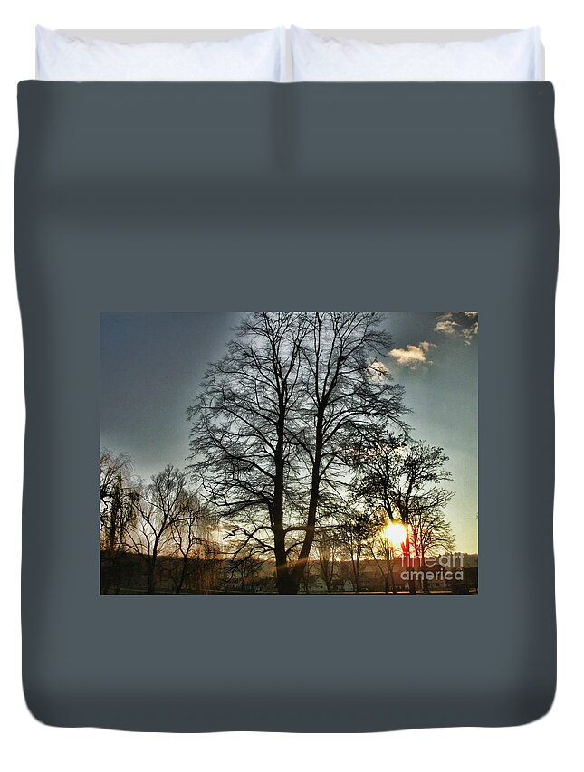 Tree Of Light Duvet Cover featuring the photograph Tree Of Light by Nina Ficur Feenan