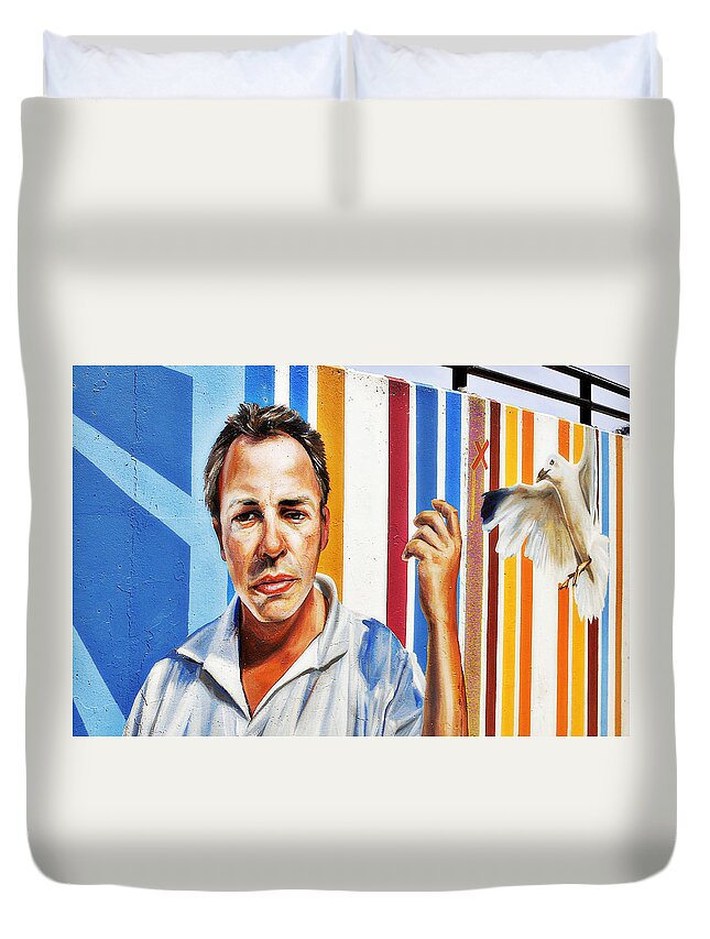 Graffiti Duvet Cover featuring the photograph Tribute to Graffiti by Alexandra Till