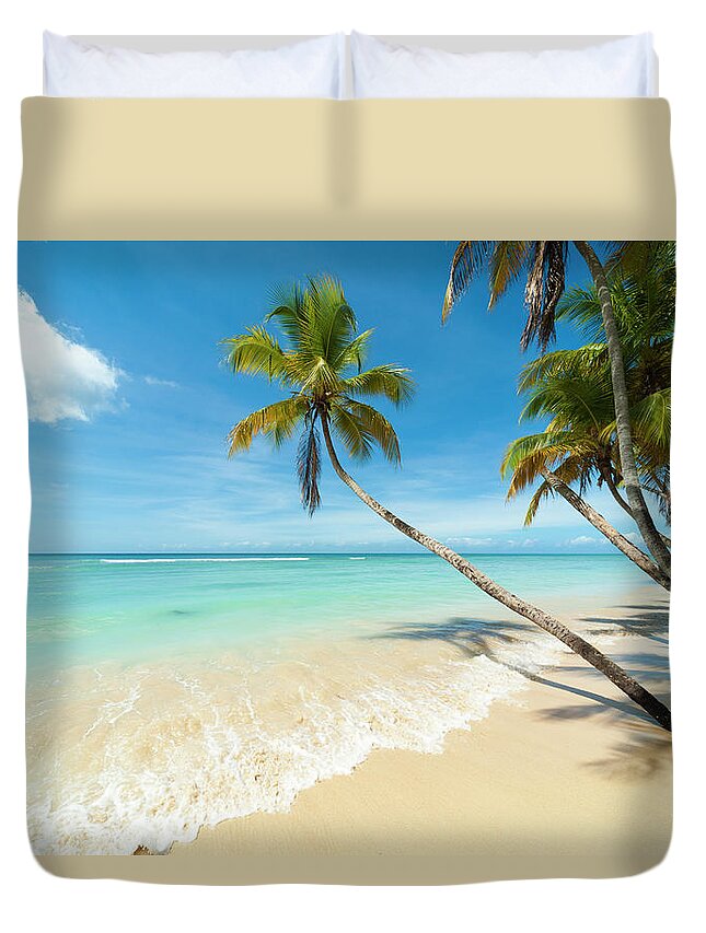 Scenics Duvet Cover featuring the photograph Tropical Beach, Caribbean by John Harper