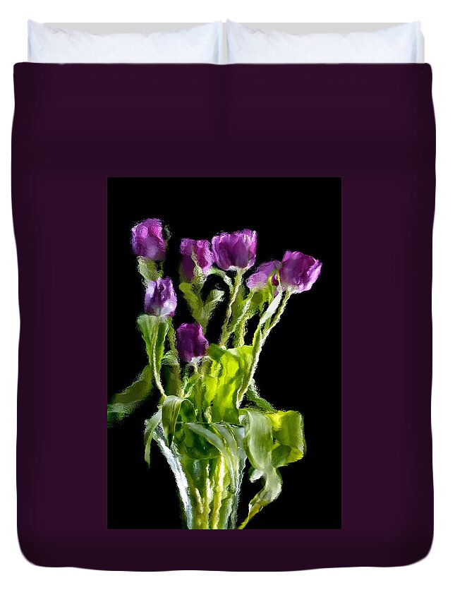 Tulips Duvet Cover featuring the photograph Tulip Impressions VI by Penny Lisowski