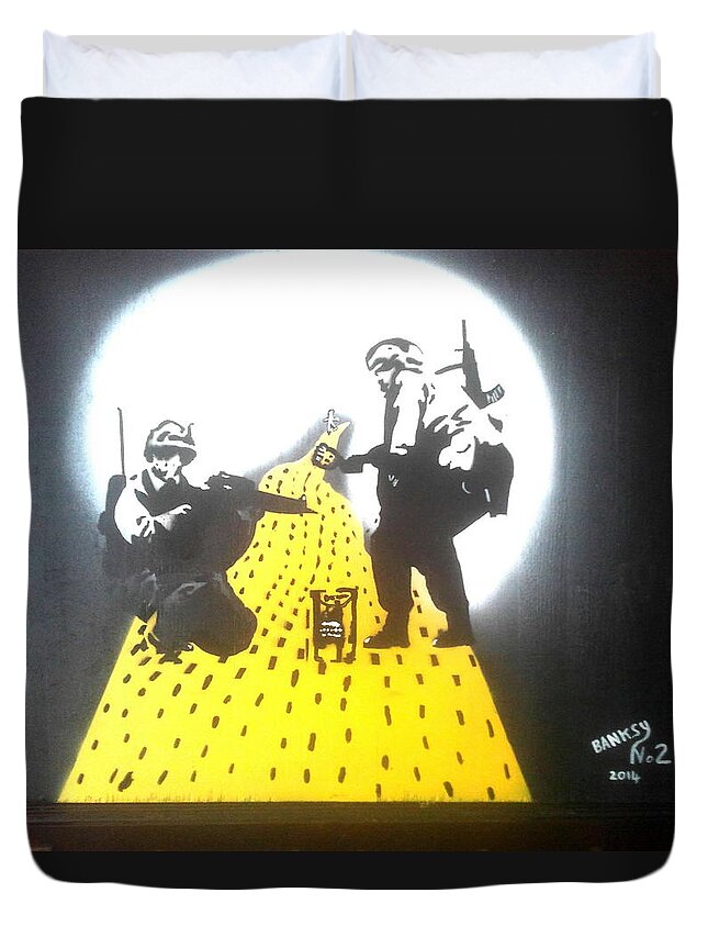 Turf Wars Banksy Is On The Yellow Brick Road Duvet Cover For Sale
