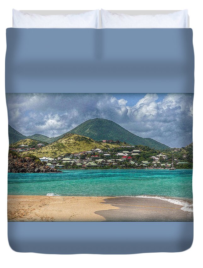 Caribbean Duvet Cover featuring the photograph Turquoise Paradise by Hanny Heim