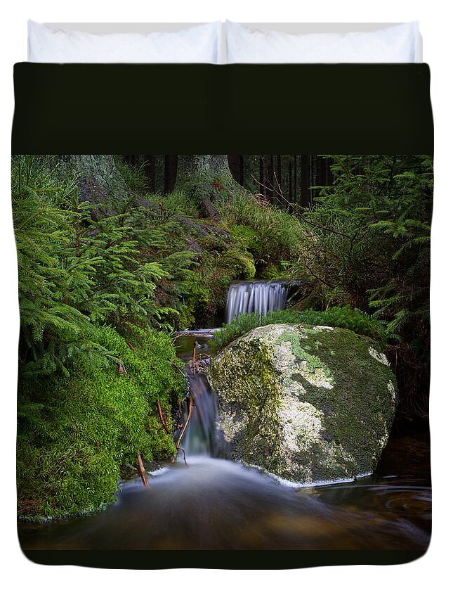 Nature Duvet Cover featuring the photograph Ulrichswasser, Harz by Andreas Levi