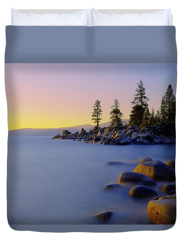 Lake Tahoe Duvet Cover featuring the photograph Under Clear Skies by Chad Dutson