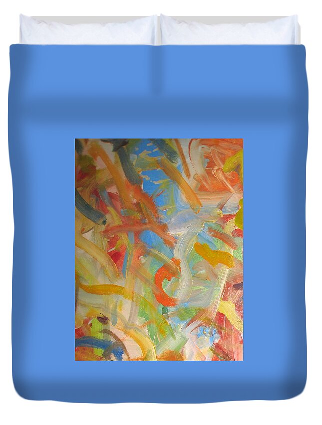 Landscape Duvet Cover featuring the painting Untitled #5 by Steven Miller