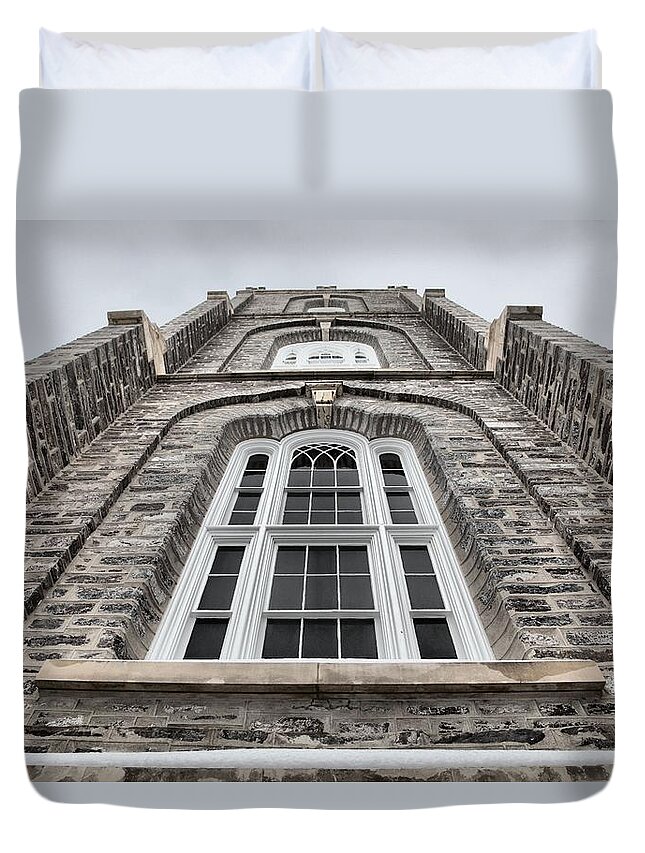 Church Building Duvet Cover featuring the photograph Up by David Andersen
