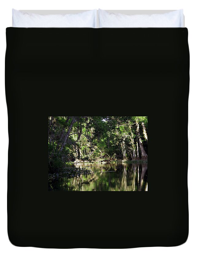 Ocklawaha River Duvet Cover featuring the photograph Up The Lazy River by Bob Johnson