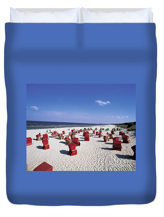Beach Duvet Cover featuring the photograph Usedom Island, Germany by Paul Stepan