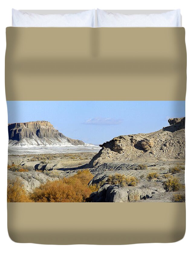 Surreal Duvet Cover featuring the photograph Utah Outback 42 Panoramic by Mike McGlothlen