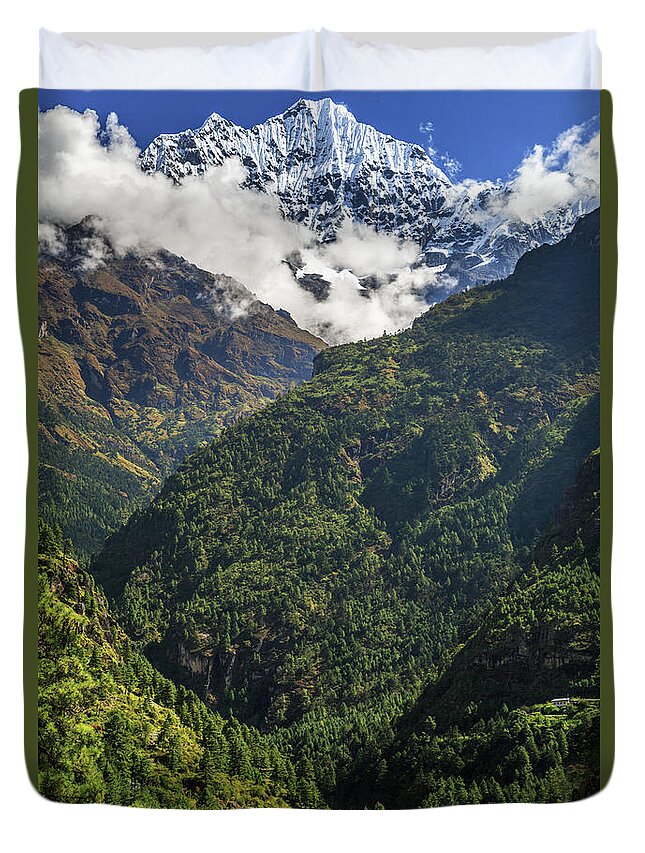 Tranquility Duvet Cover featuring the photograph Vacation House In The Himalayas by Feng Wei Photography
