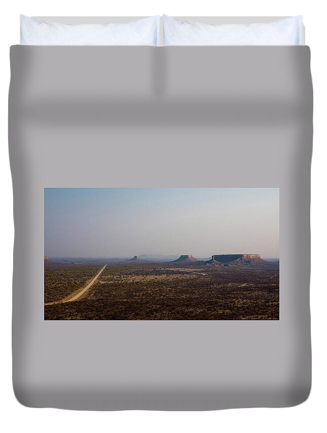 Tranquility Duvet Cover featuring the photograph Valley With Flat-top Mountains by Taken By Chrbhm