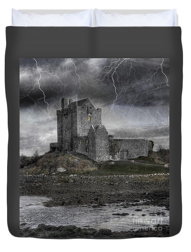 Ancient Duvet Cover featuring the photograph Vampire Castle by Juli Scalzi