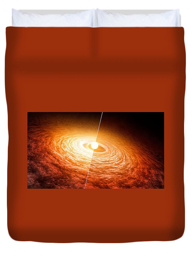 Science Duvet Cover featuring the photograph Variable Star Fu Orionis by Science Source