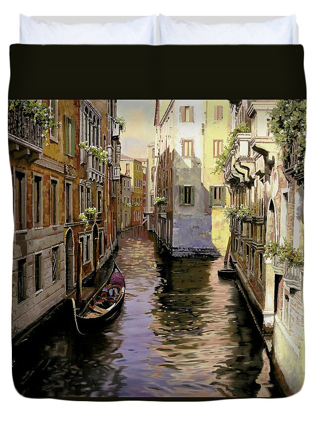 Venice Duvet Cover featuring the painting Venezia Chiara by Guido Borelli