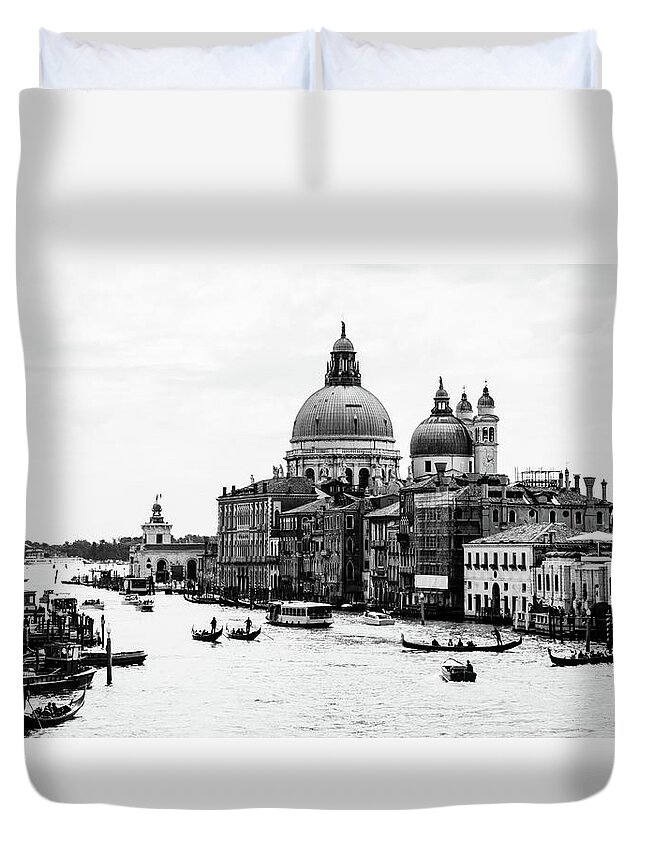 Church Duvet Cover featuring the photograph Venezia Grand Canal by Bighignoli Michele