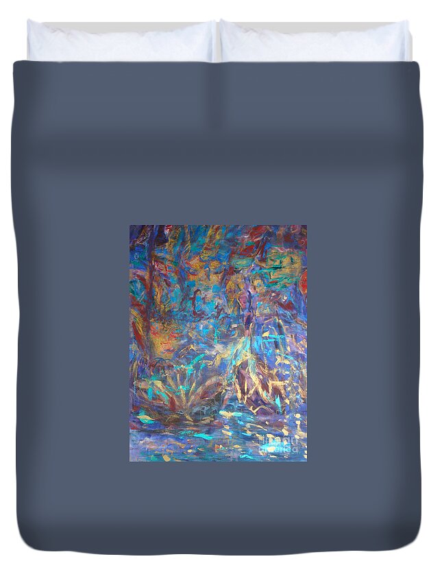 Venice Carnival Duvet Cover featuring the painting Venice Carnival by Fereshteh Stoecklein