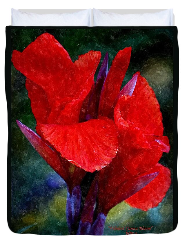 Vibrant Canna Bloom Duvet Cover featuring the photograph Vibrant Canna Bloom by Patrick Witz