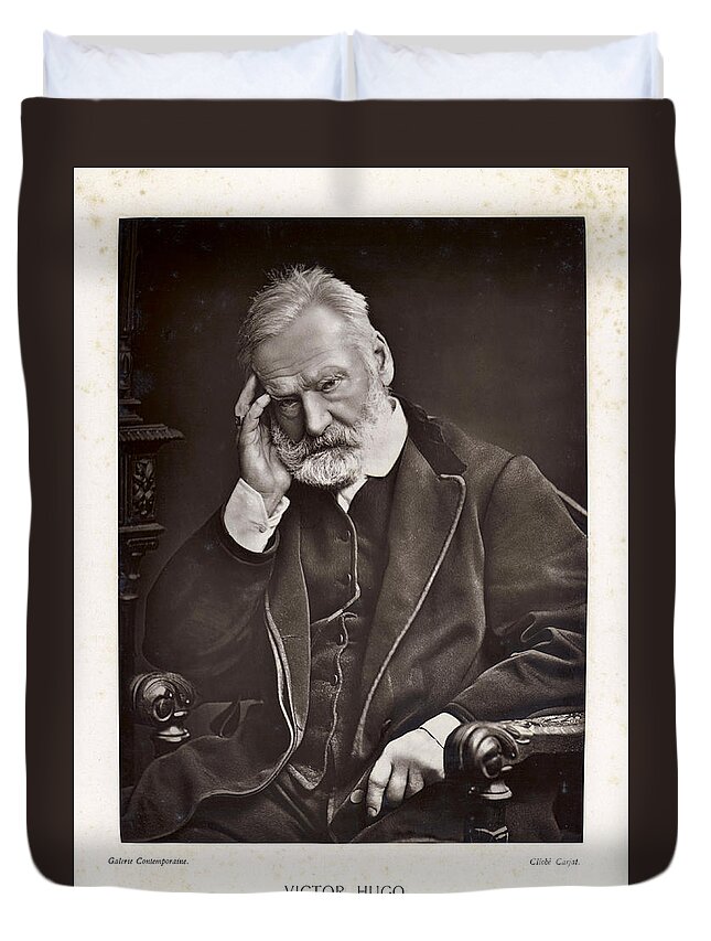 Victor Hugo Duvet Cover featuring the photograph Victor Hugo by Mary Evans