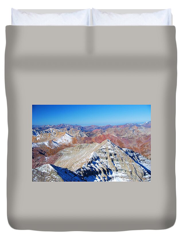 Colorado Duvet Cover featuring the photograph View from Atop Castle Peak by Cascade Colors
