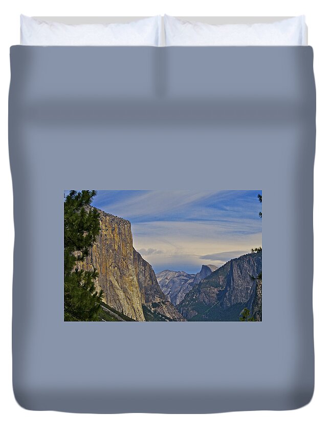 Yosemite Duvet Cover featuring the photograph View from Wawona Tunnel by SC Heffner