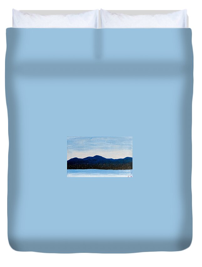City Duvet Cover featuring the painting View of Destruction by Stefanie Forck