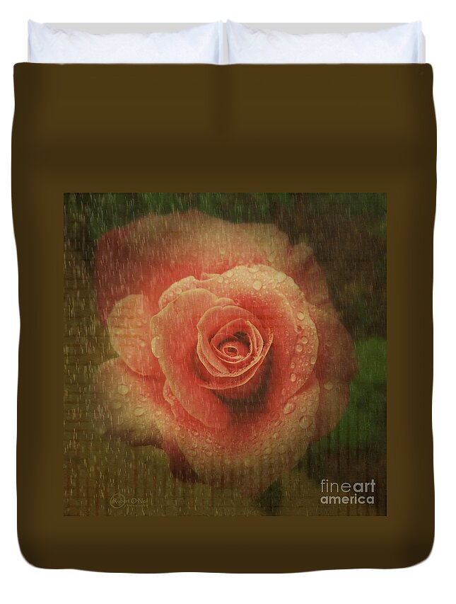 Rose Duvet Cover featuring the photograph Vintage Romance by Robert ONeil