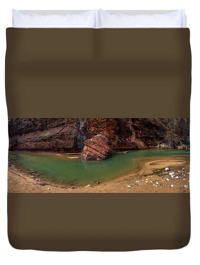 Virgin Duvet Cover featuring the photograph Virgin Bend by Chad Dutson