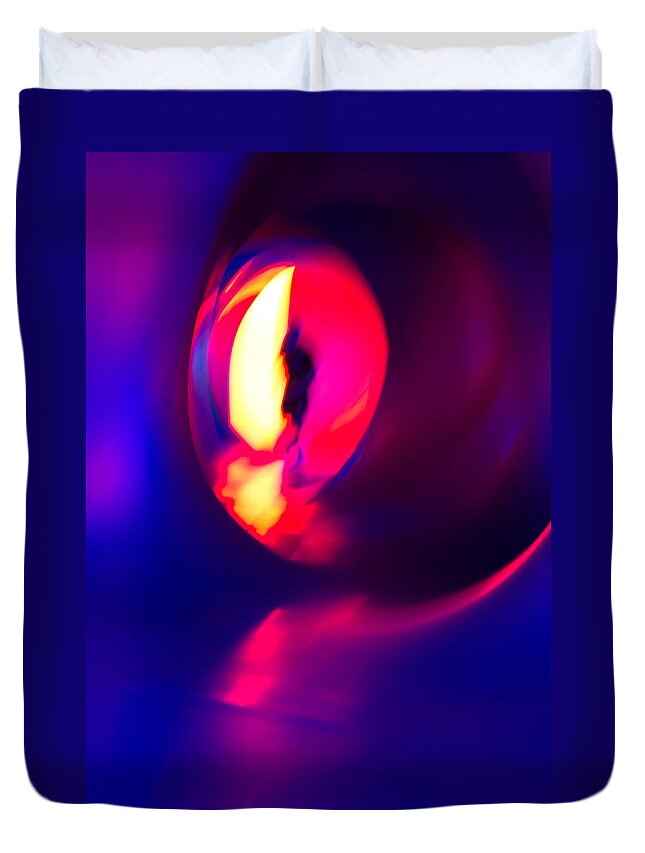 Abstract Duvet Cover featuring the photograph Walking With Light 5 by Christie Kowalski