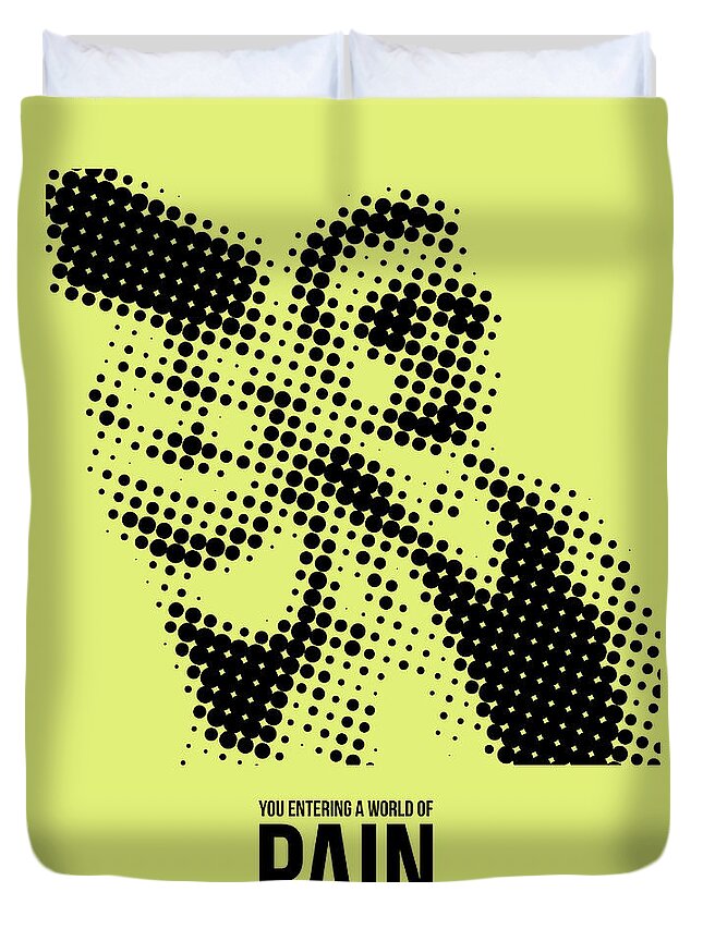 Motivational Duvet Cover featuring the digital art Walter Big Lebowski Poster by Naxart Studio