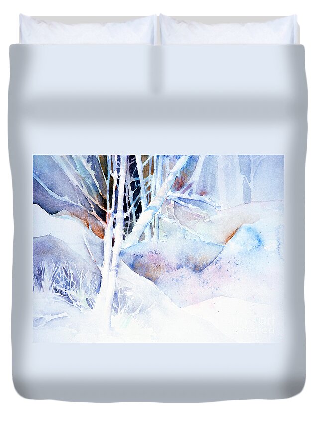 Wandering Duvet Cover featuring the painting Wandering by Teresa Ascone