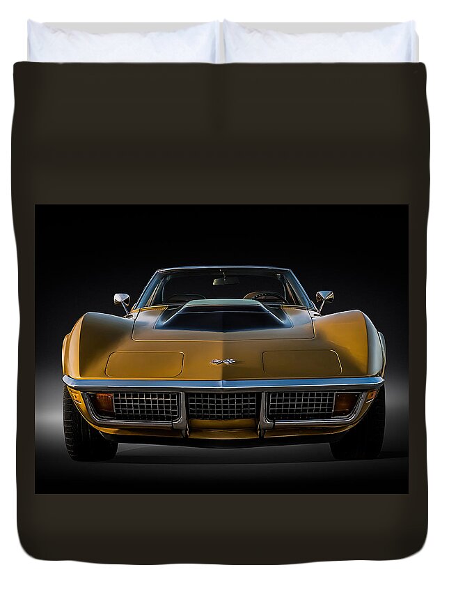 Corvette Duvet Cover featuring the digital art War Bonnet by Douglas Pittman