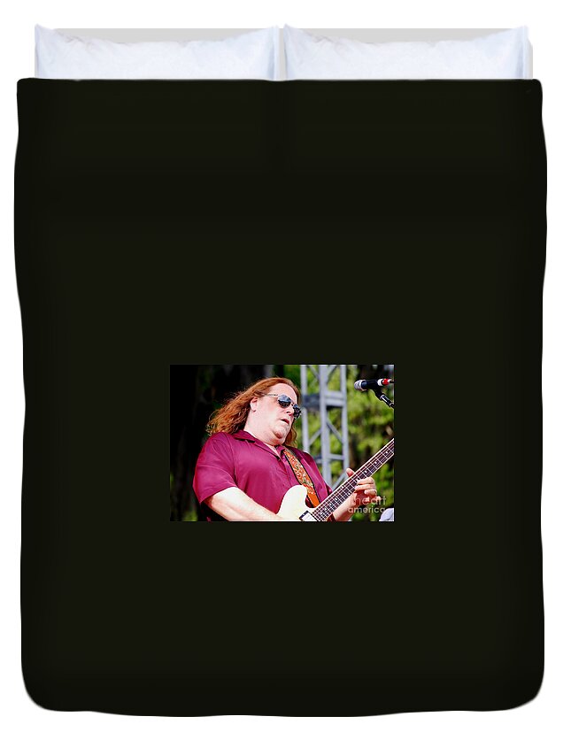 Music Duvet Cover featuring the photograph Warren Haynes by Angela Murray