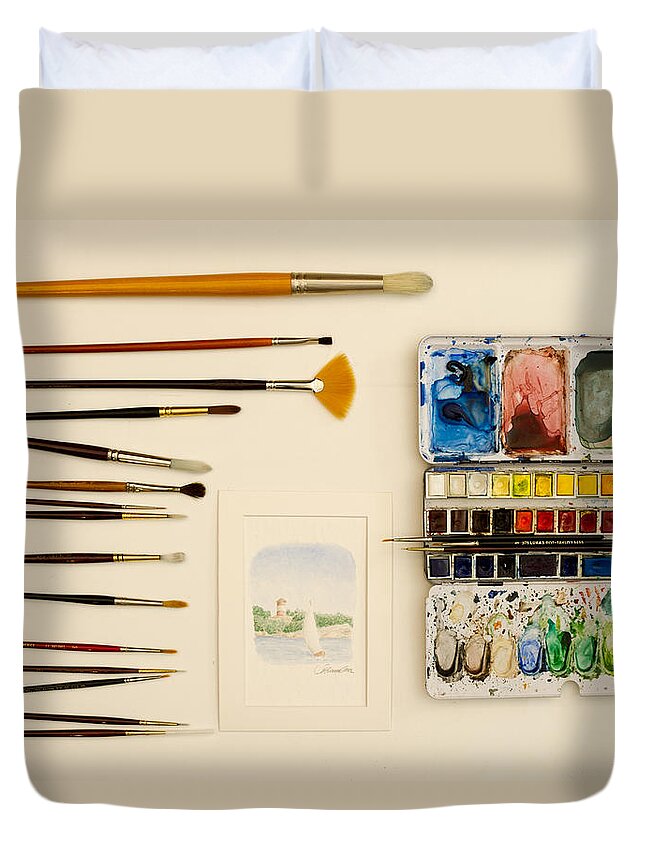 Water-colours Duvet Cover featuring the photograph Water-colours by Torbjorn Swenelius