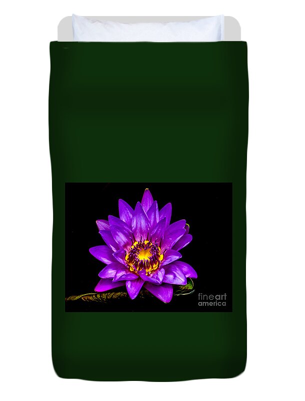 Aquatic Duvet Cover featuring the photograph Water Lily 1-2014 by Nick Zelinsky Jr