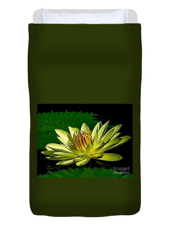Aquatic Duvet Cover featuring the photograph Water Lily 2014-14 by Nick Zelinsky Jr
