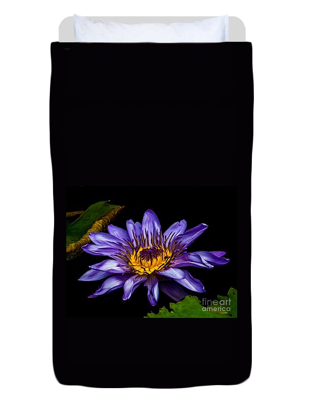 Aquatic Duvet Cover featuring the photograph Water Lily 2014-2 by Nick Zelinsky Jr