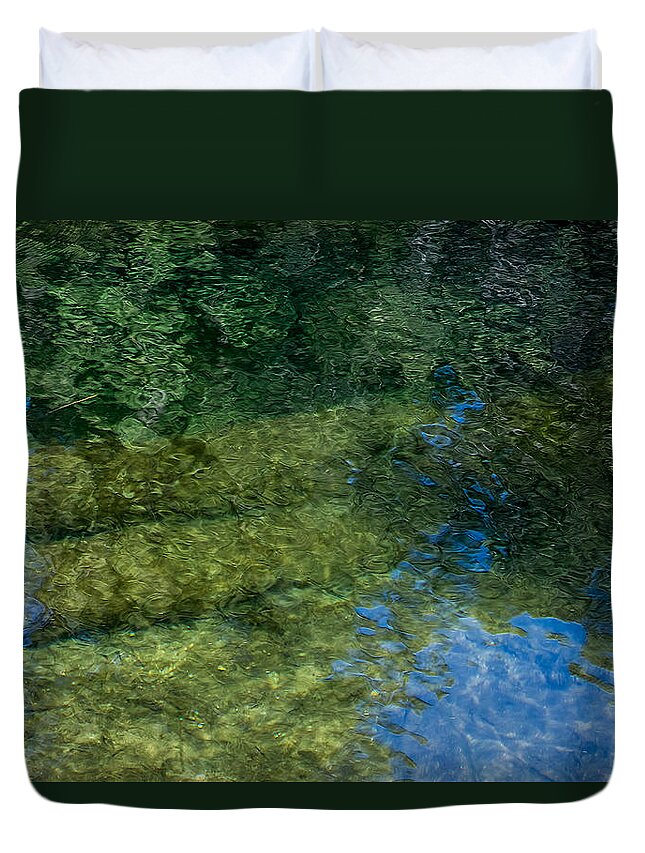 Water Duvet Cover featuring the digital art Water Reflections by Georgianne Giese