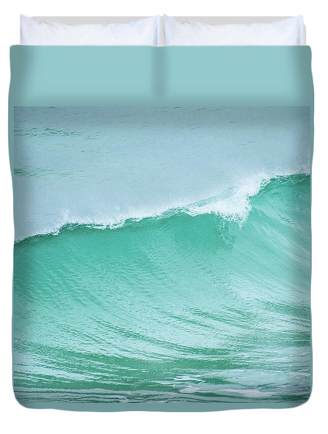 Tranquility Duvet Cover featuring the photograph Waves In The Atlantic Ocean by Miemo Penttinen - Miemo.net